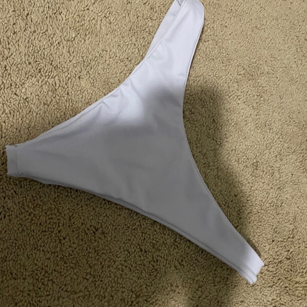 White bikini bottoms